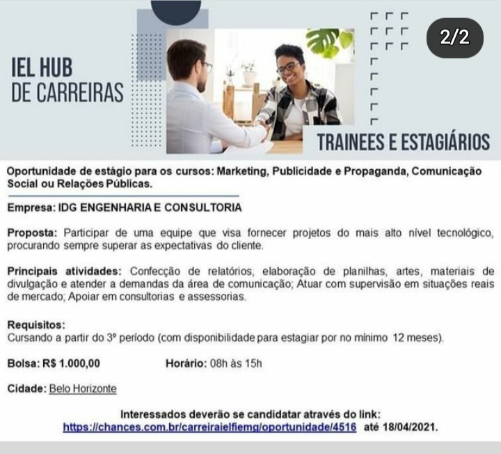 Estágio – Curso de Engenharia de Materiais (Janaúba)